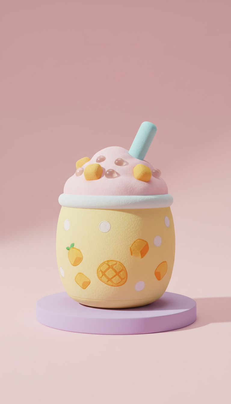 Mango Sago Cup plushie